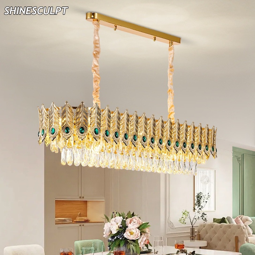CH-023 Post-Modern Gold Crystal Chandelier - Image 4