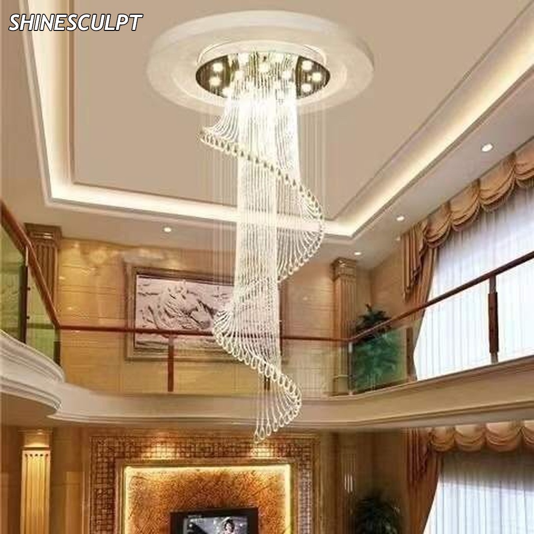 CH-026 Spiral Crystal Staircase Chandelier - Image 2