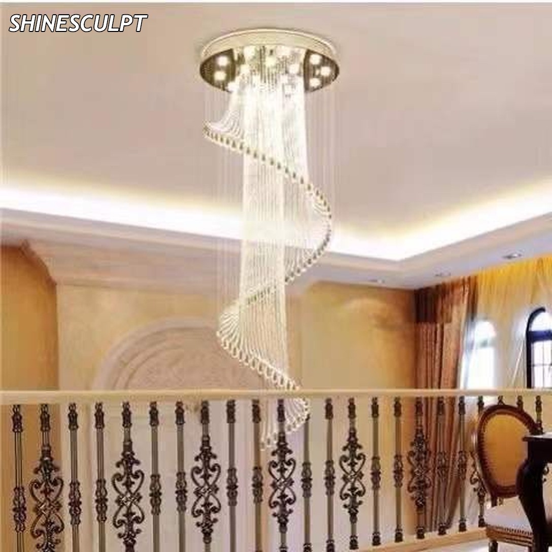 CH-026 Spiral Crystal Staircase Chandelier - Image 3