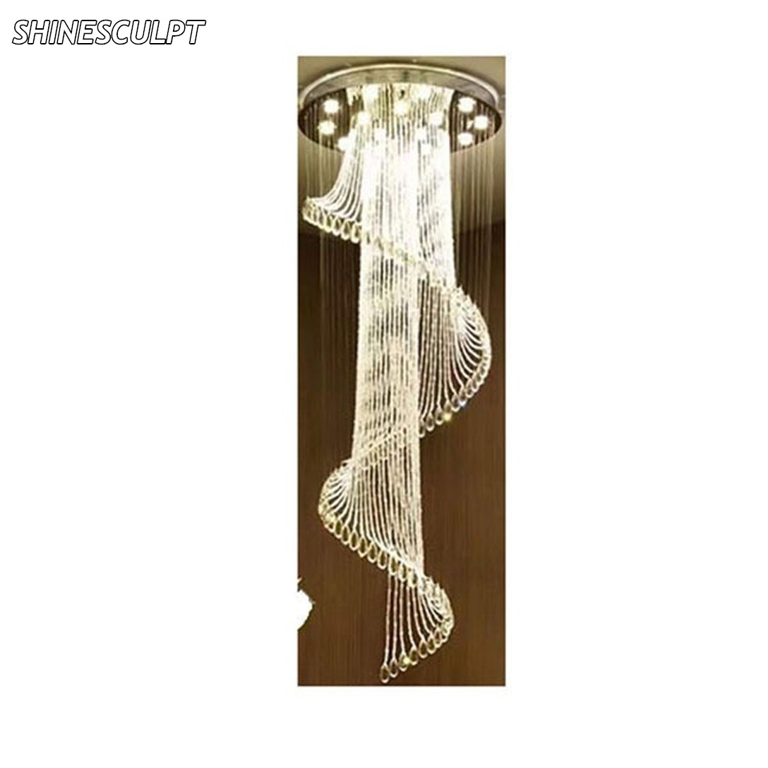 CH-026 Spiral Crystal Staircase Chandelier - Image 5