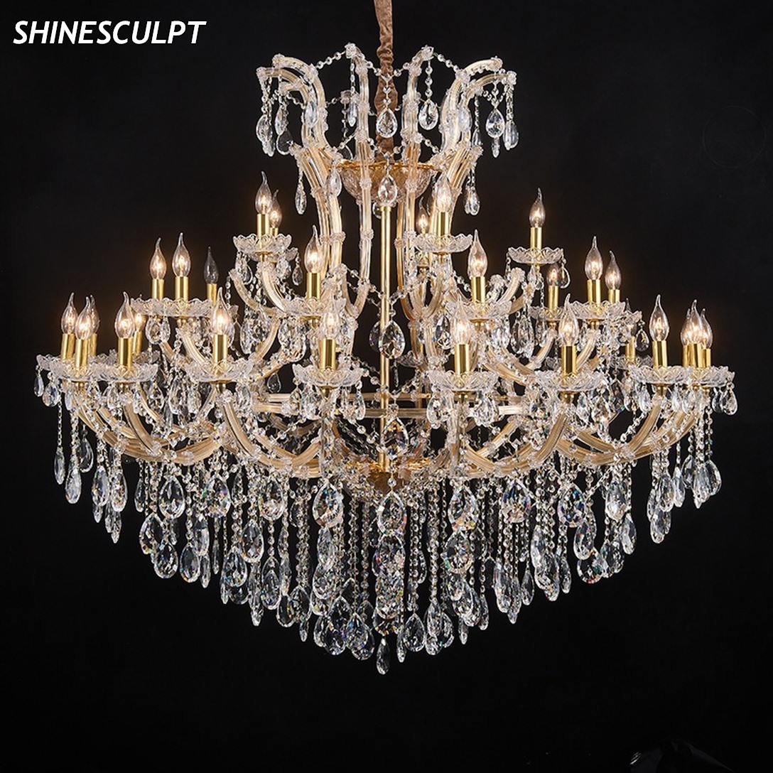 CH-028 Grand Gold Crystal Chandelier - Image 4