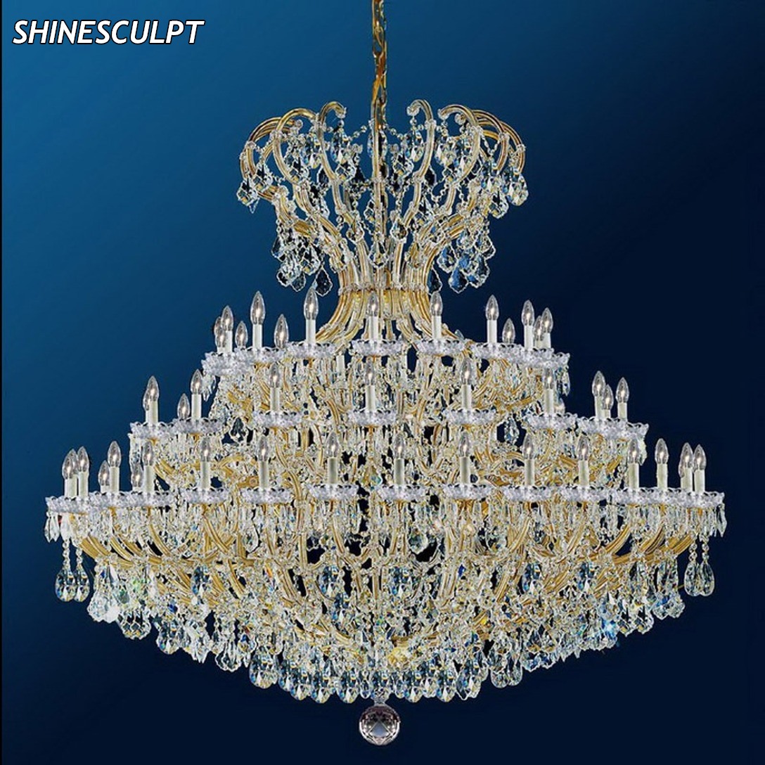 CH-028 Grand Gold Crystal Chandelier - Image 3