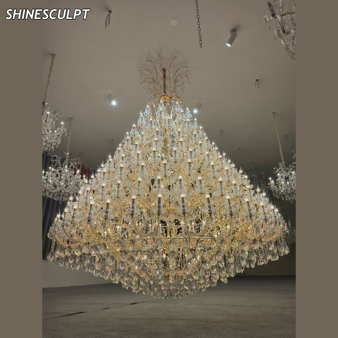 CH-028 Grand Gold Crystal Chandelier - Image 2