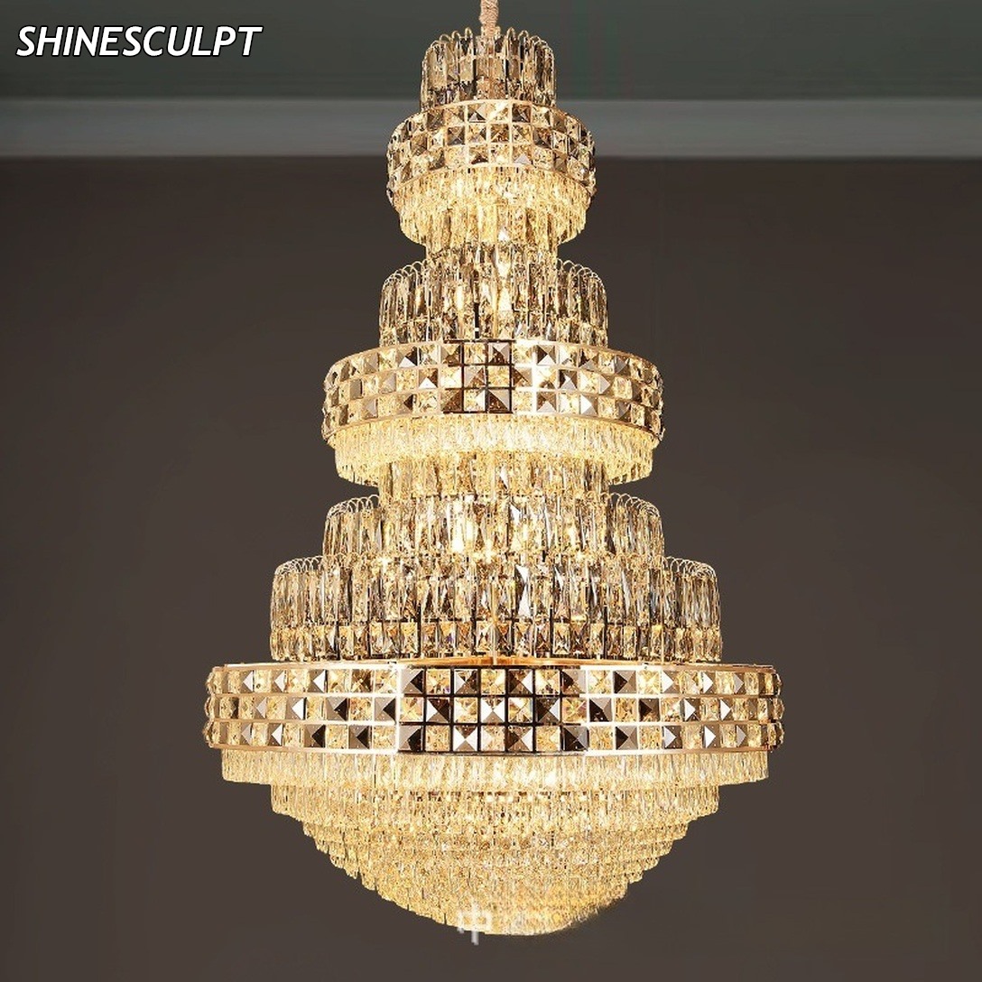 CH-034 Duplex Void Crystal Chandelier - Image 3