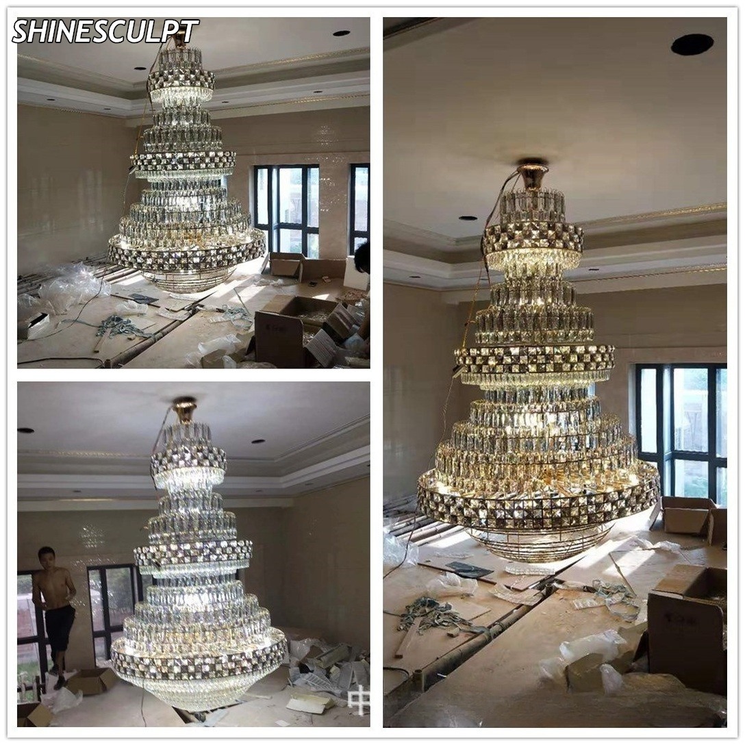 CH-034 Duplex Void Crystal Chandelier - Image 4