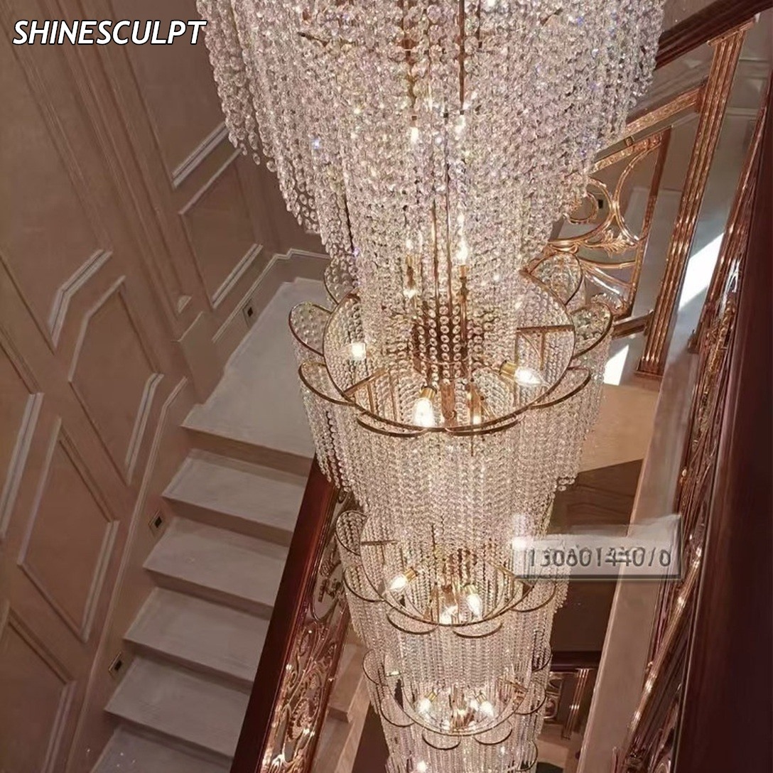 CH-040 Stainless Steel Long Drop Chandelier - Image 2
