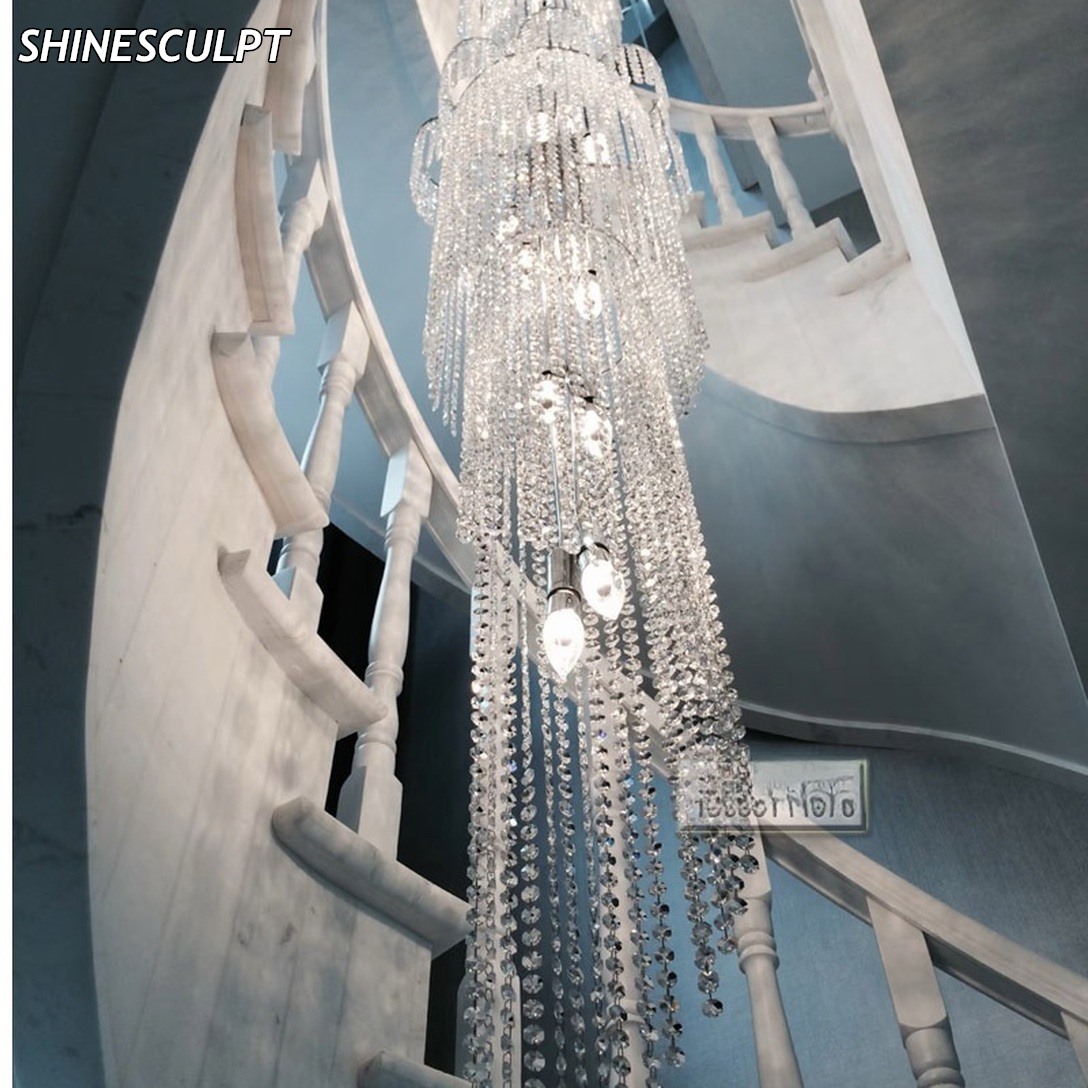 CH-040 Stainless Steel Long Drop Chandelier - Image 3