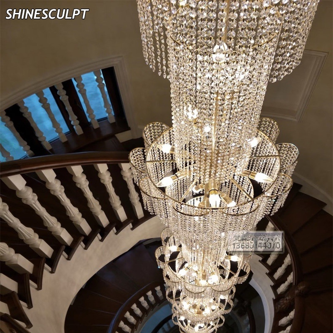 CH-040 Stainless Steel Long Drop Chandelier - Image 4