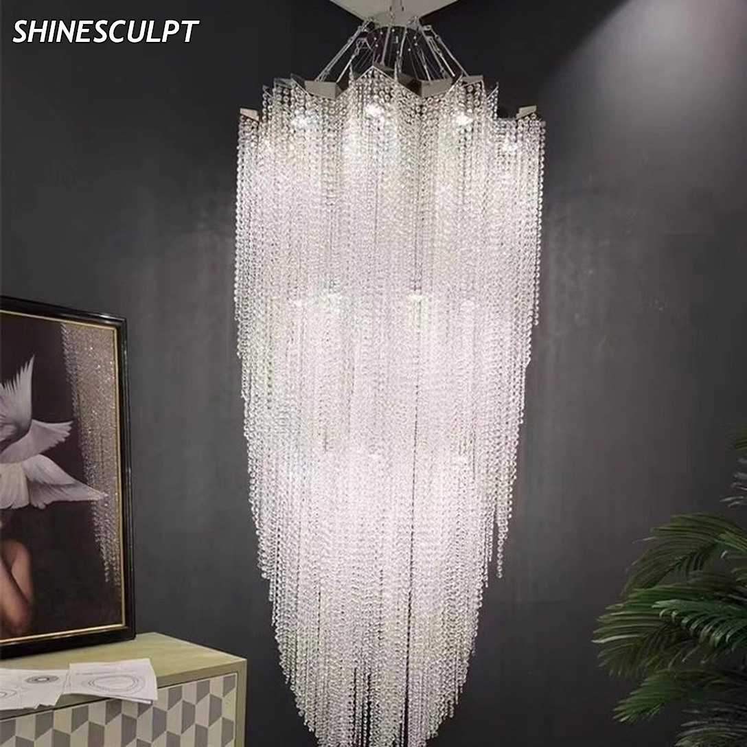 CH-042 Beaded Crystal Void Chandelier - Image 3