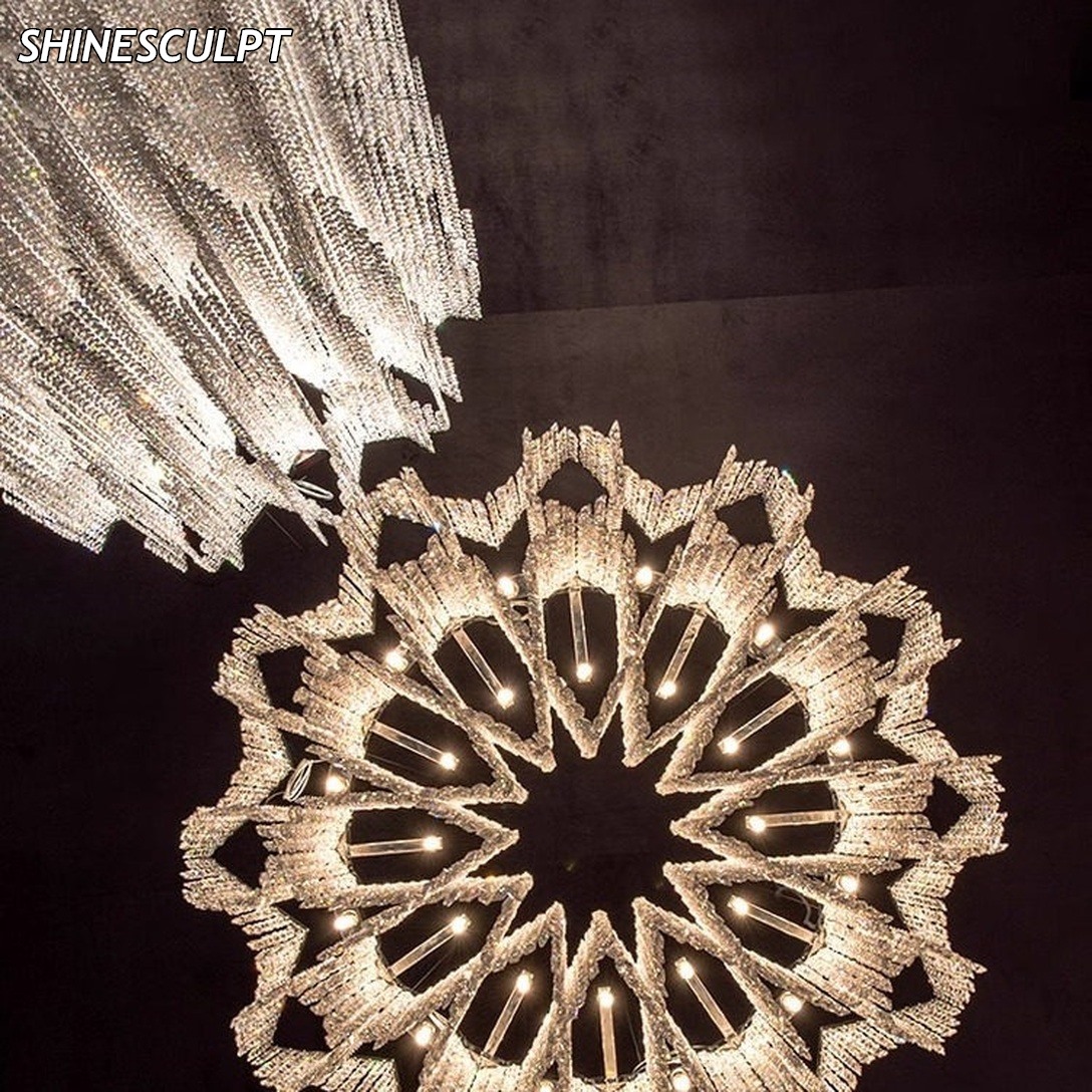 CH-042 Beaded Crystal Void Chandelier - Image 4
