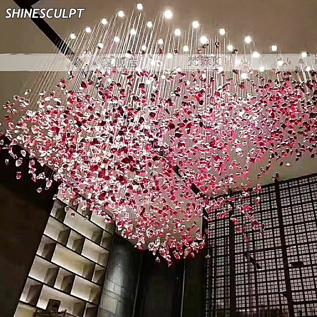 CH-045 Sculptural Stone Block Chandelier - Image 3