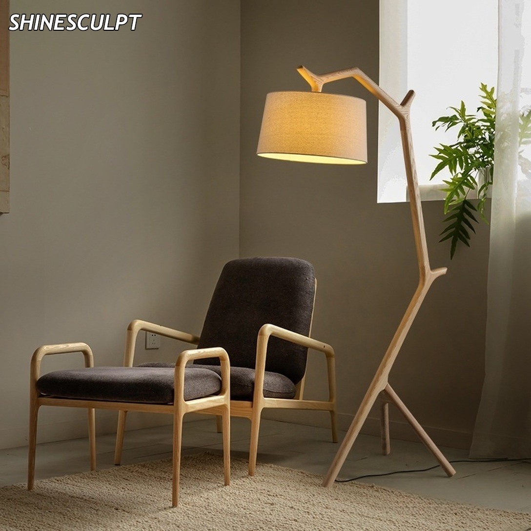 FL-013 Solid Wood Floor Lamp - Image 2