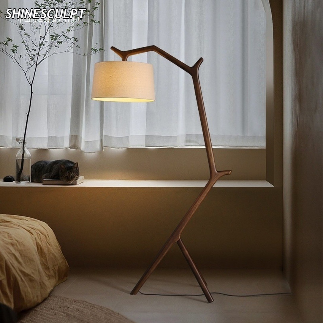 FL-013 Solid Wood Floor Lamp - Image 3