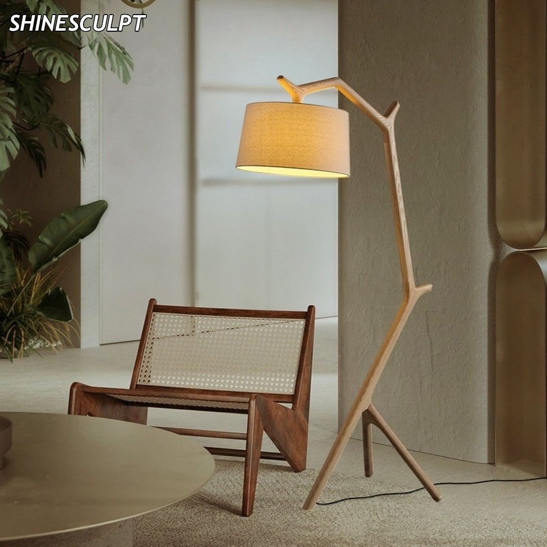 FL-013 Solid Wood Floor Lamp - Image 4