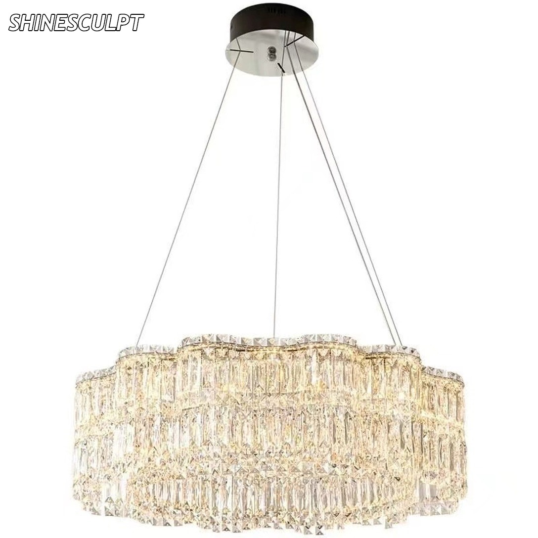 PL-015 Crystal Ring Pendant Light - Image 5