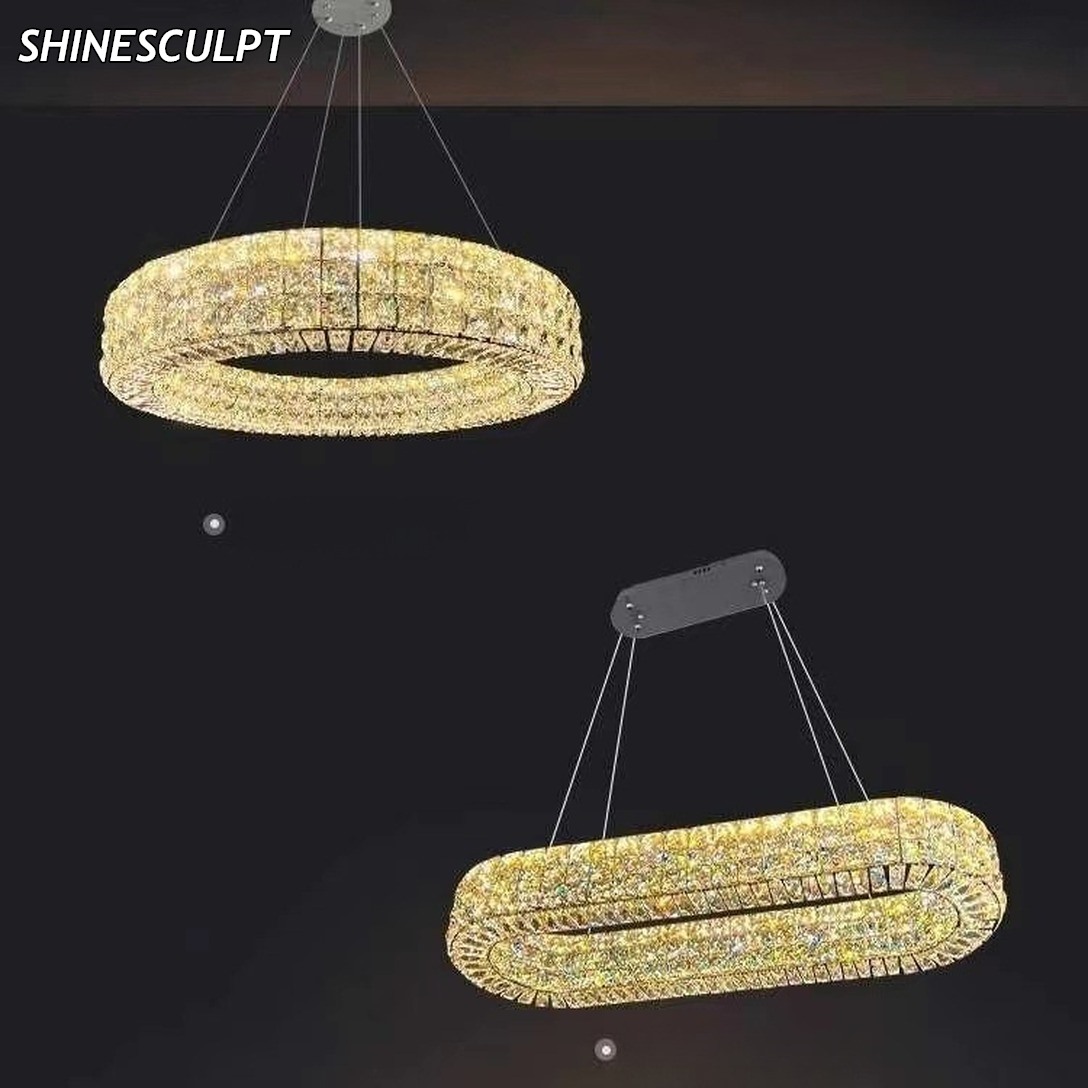 PL-016 Oval Crystal Island Pendant - Image 4