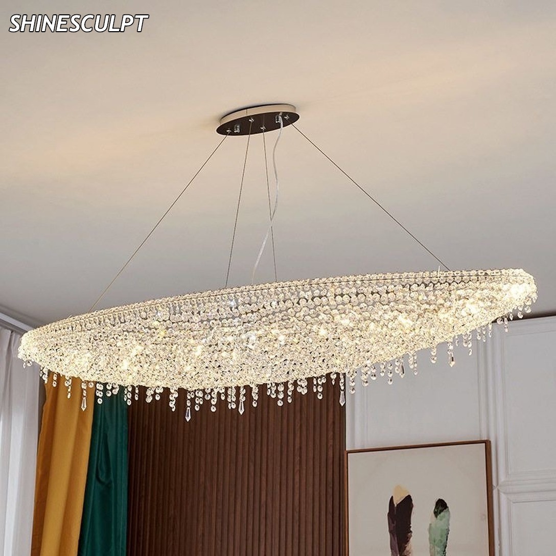PL-018 Linear Crystal Dining Pendant - Image 2