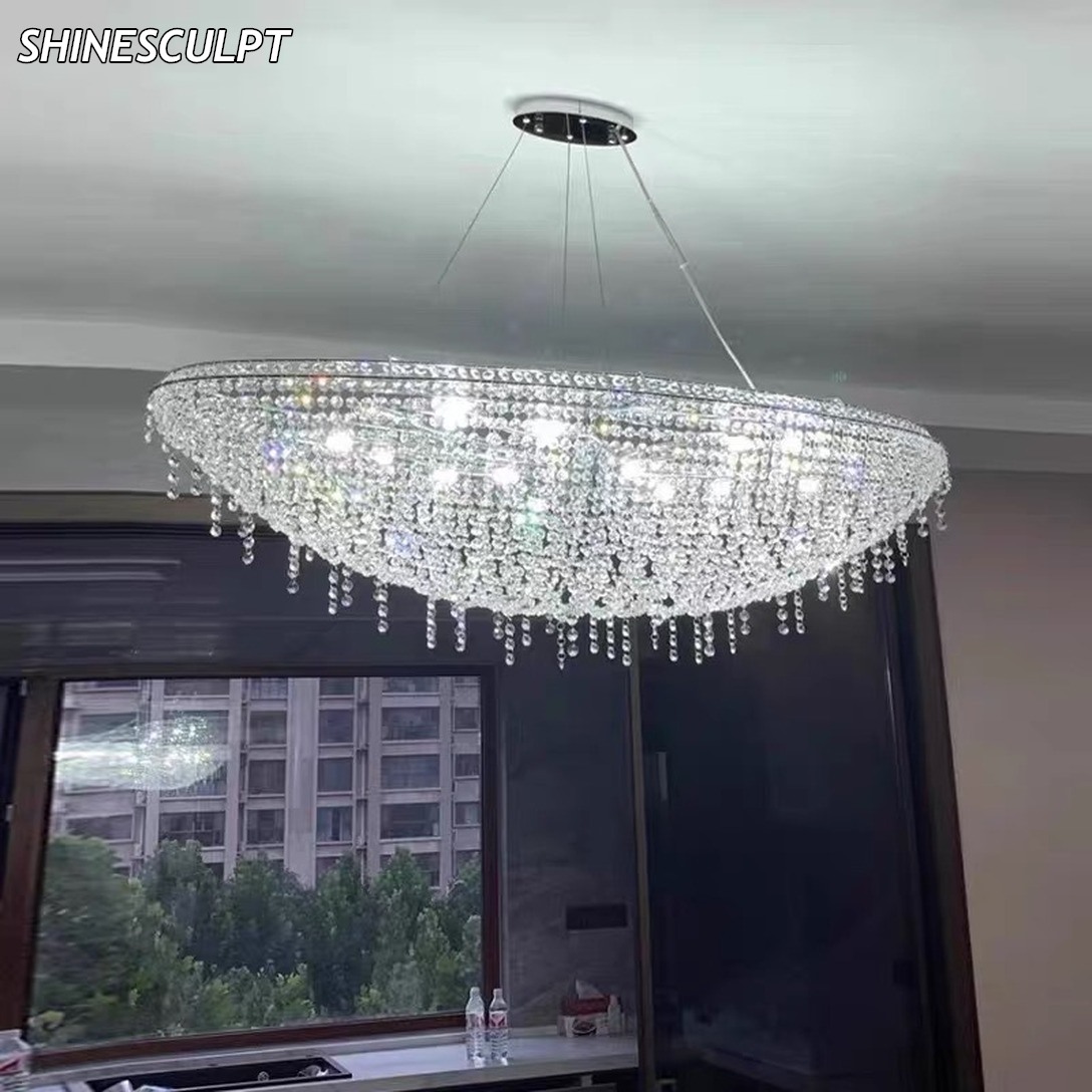 PL-018 Linear Crystal Dining Pendant - Image 4