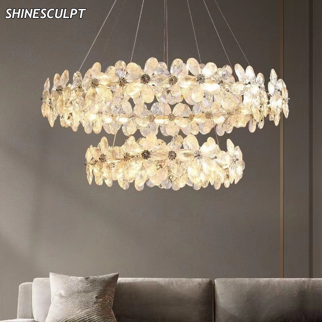 PL-023 Flower Crystal Pendant Light - Image 2