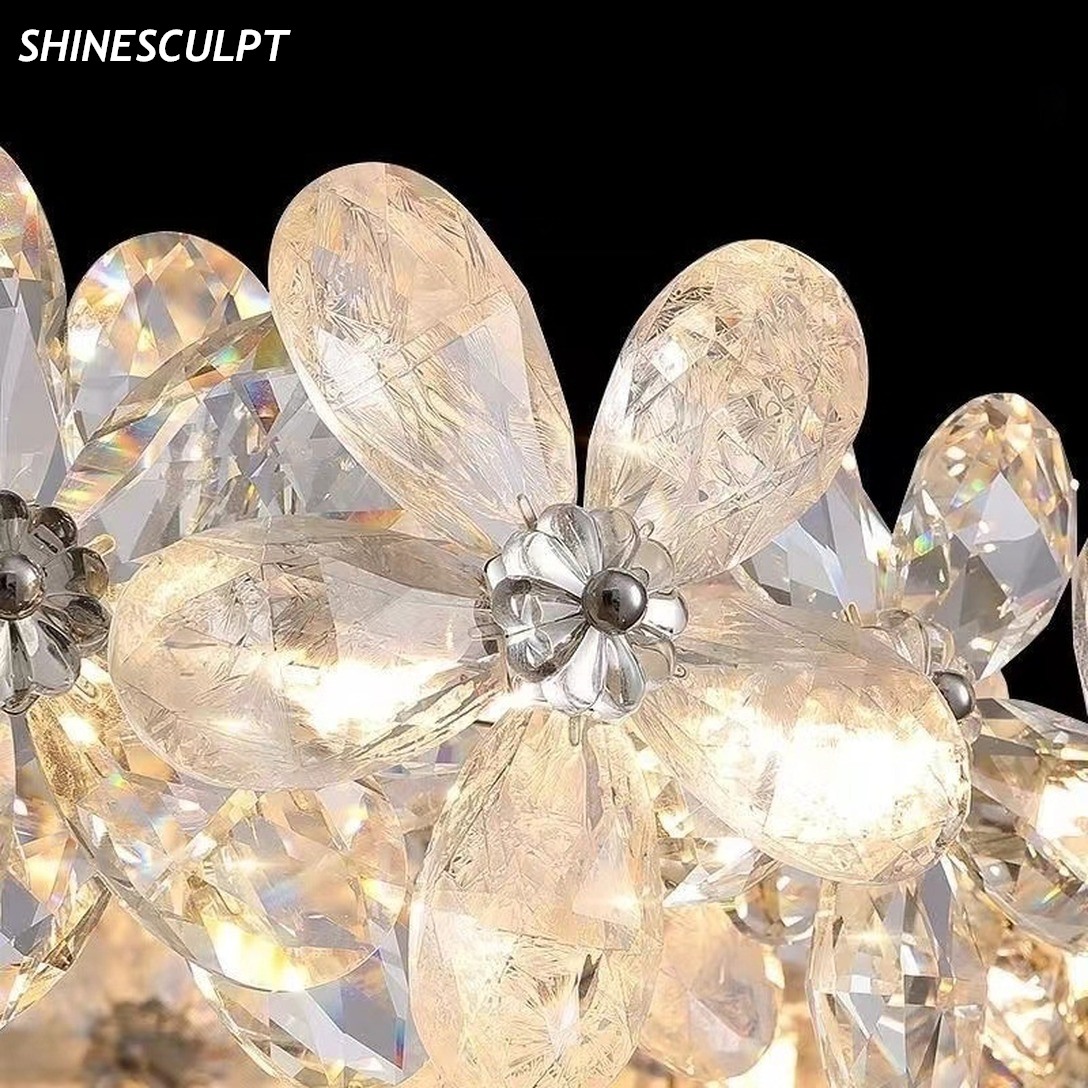 PL-023 Flower Crystal Pendant Light - Image 4