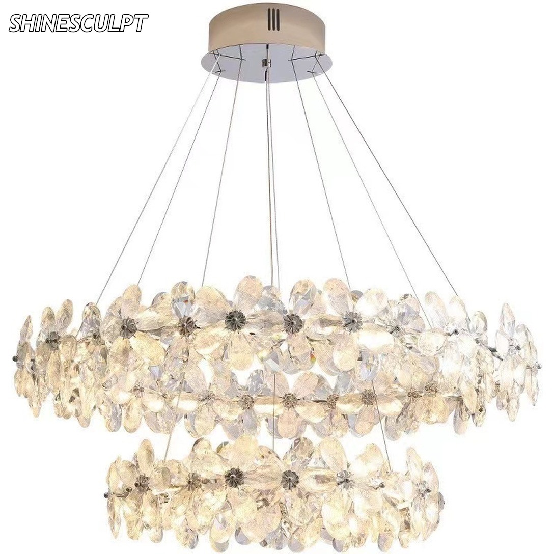 PL-023 Flower Crystal Pendant Light - Image 5