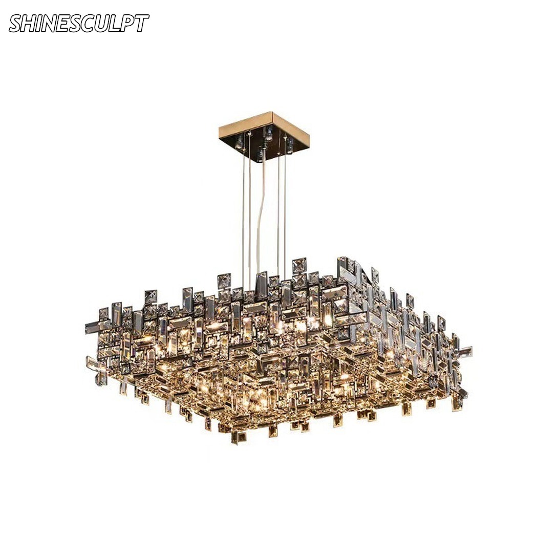 PL-026 Geometric Crystal Block Pendant - Image 5