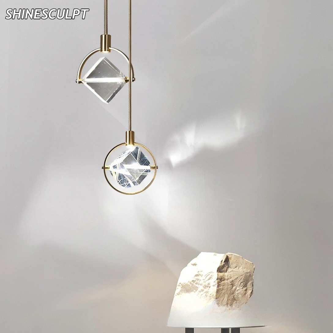 PL-028 Crystal Ring Pendant Light - Image 3