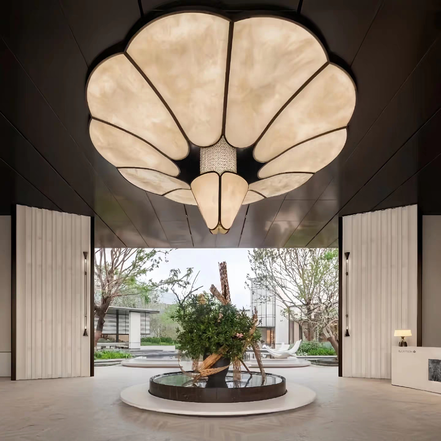 CH-007 Custom Marble Petal Chandelier - Made to Order - Image 3