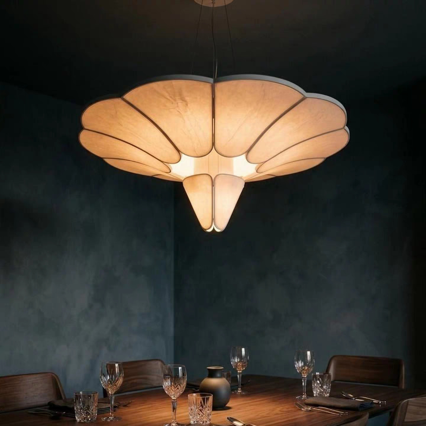 CH-007 Custom Marble Petal Chandelier - Made to Order - Image 4