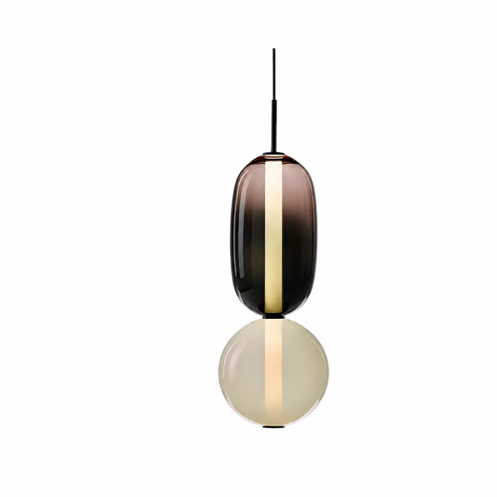 CH-011 Stacked Glass Disc Pendant and Table Light – 2 / 3 / 4 Lights, H480–H700 mm - Image 4