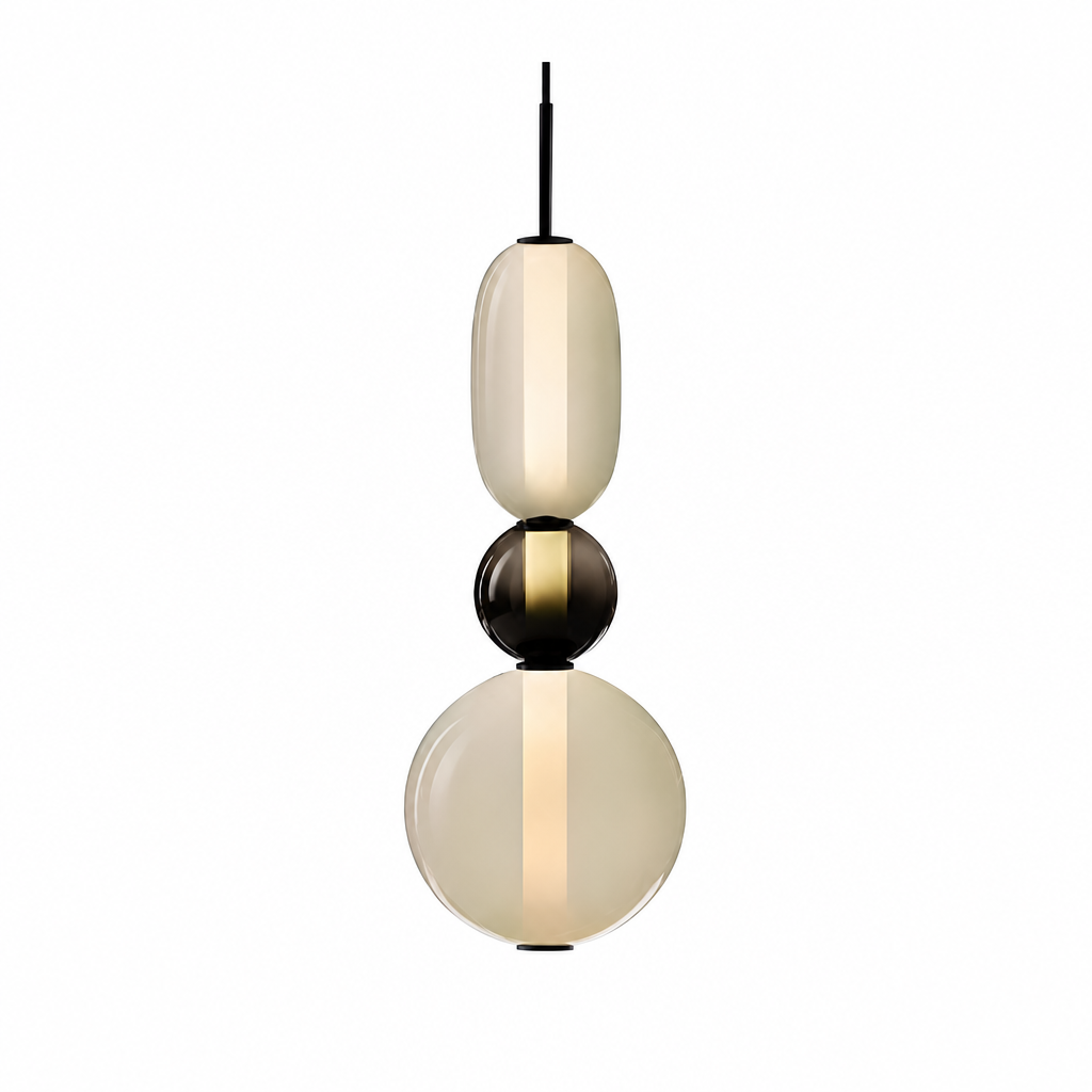 CH-011 Stacked Glass Disc Pendant and Table Light – 2 / 3 / 4 Lights, H480–H700 mm - Image 5