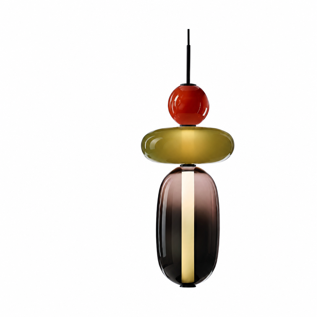 CH-011 Stacked Glass Disc Pendant and Table Light – 2 / 3 / 4 Lights, H480–H700 mm - Image 6