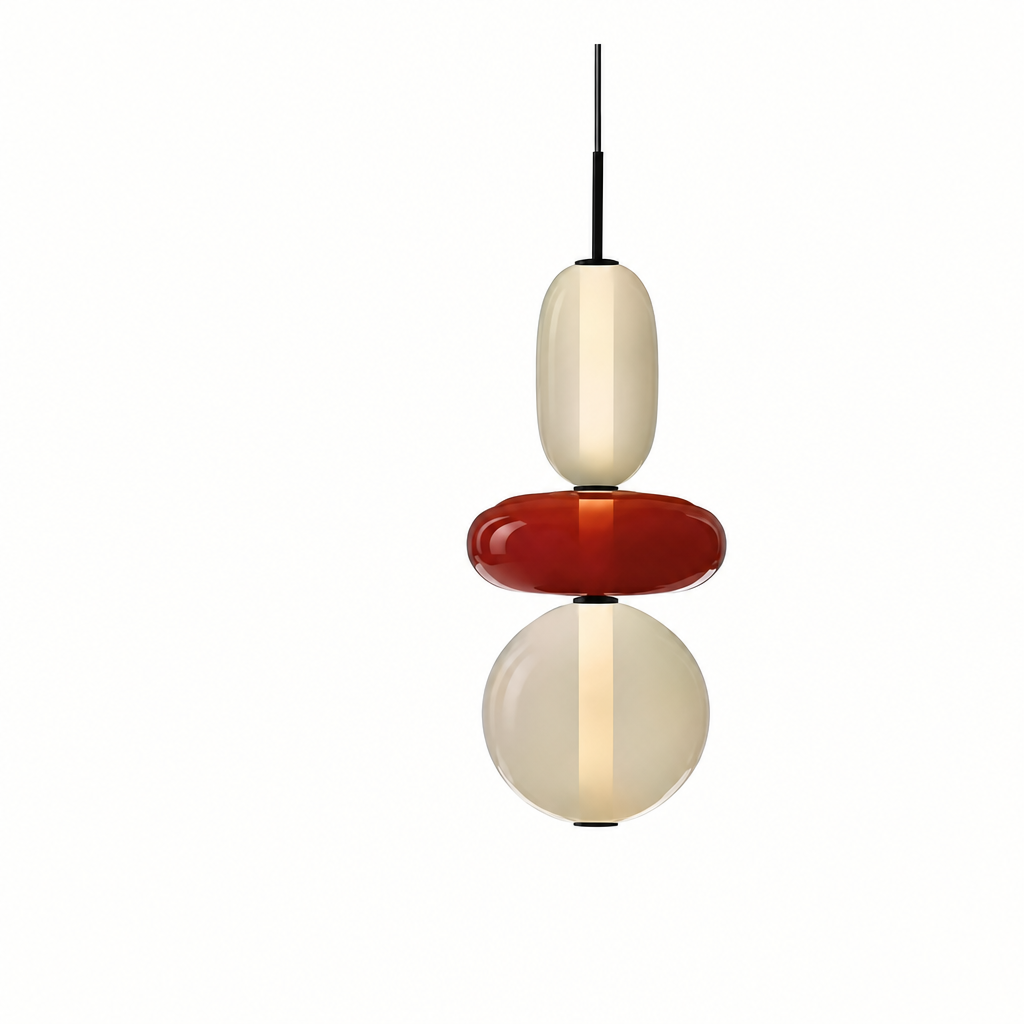 CH-011 Stacked Glass Disc Pendant and Table Light – 2 / 3 / 4 Lights, H480–H700 mm - Image 7