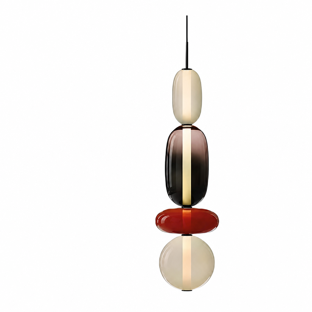 CH-011 Stacked Glass Disc Pendant and Table Light – 2 / 3 / 4 Lights, H480–H700 mm - Image 8