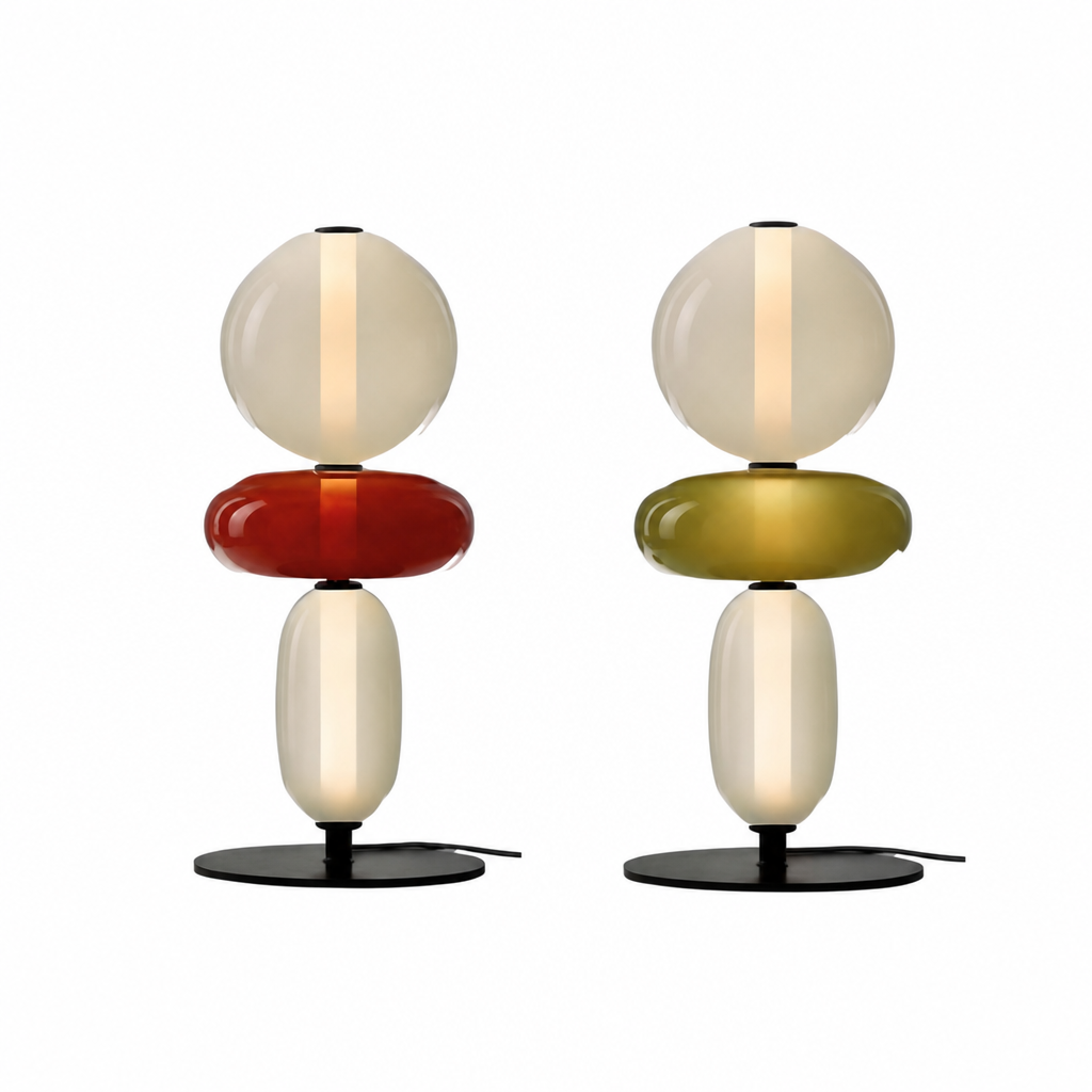 CH-011 Stacked Glass Disc Pendant and Table Light – 2 / 3 / 4 Lights, H480–H700 mm - Image 13