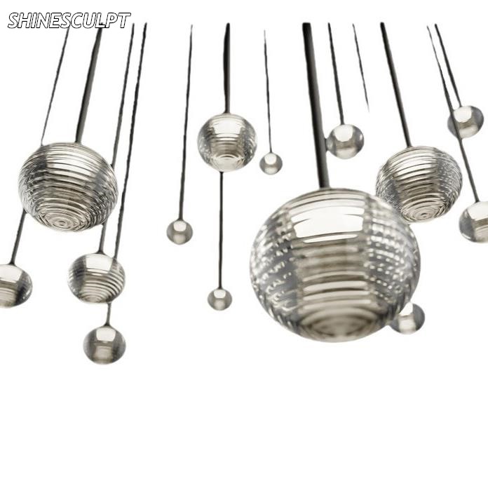 CH-015 Threaded Glass Orb Chandelier - Image 3