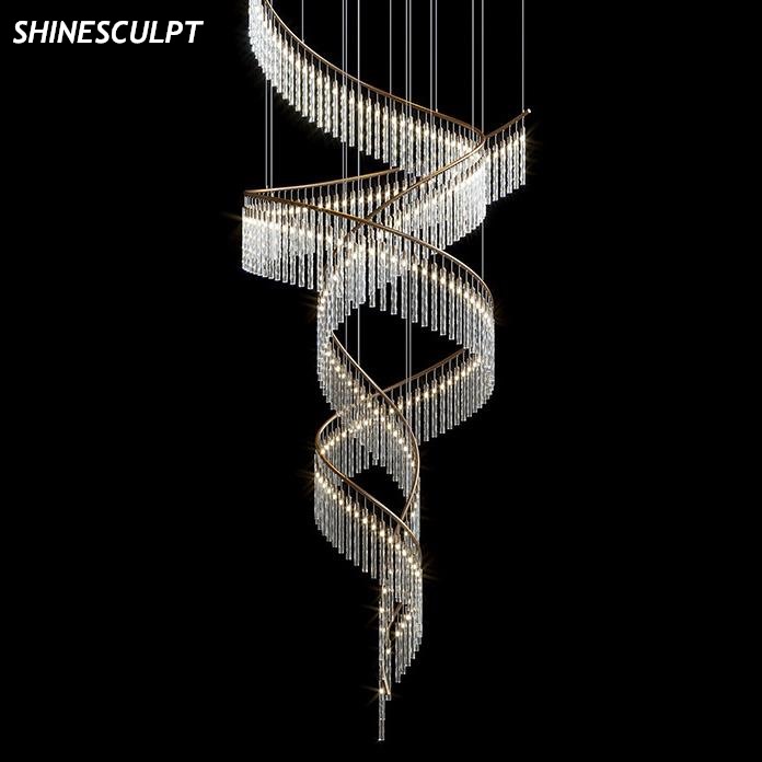 CH-020 Crystal Spiral Chandelier - A, B, C and D Series - Image 2