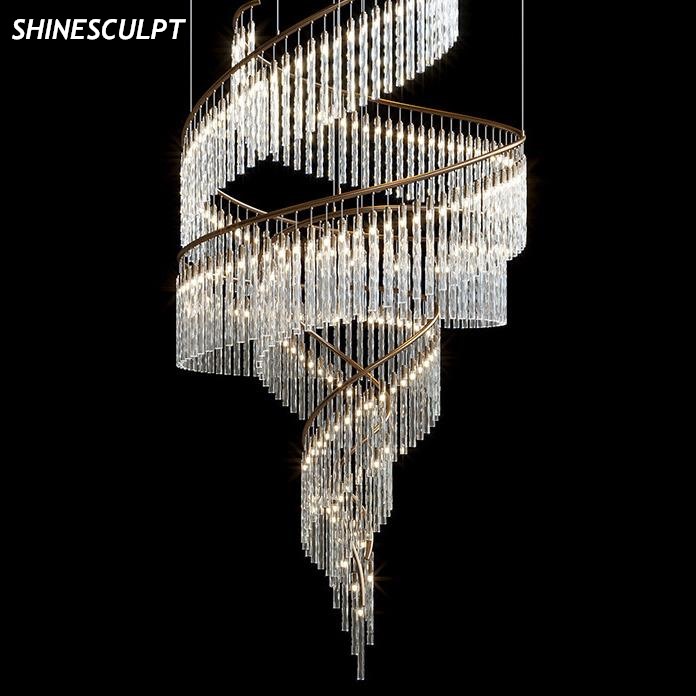 CH-020 Crystal Spiral Chandelier - A, B, C and D Series - Image 3