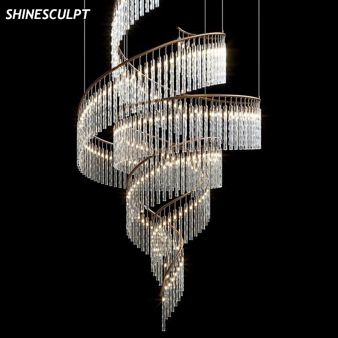 CH-020 Crystal Spiral Chandelier - A, B, C and D Series - Image 4
