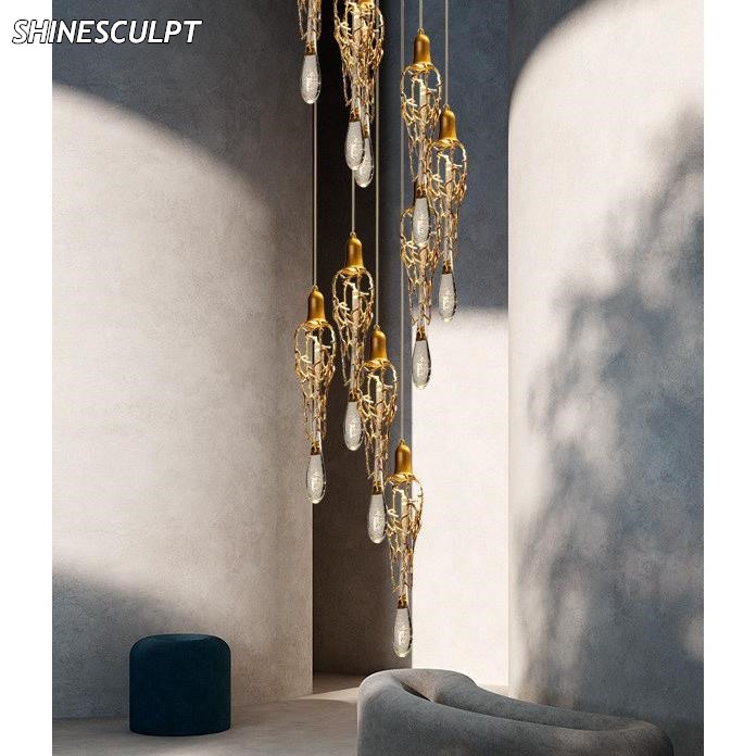 CH-021 Brass Villa Chandelier - 1 to 22 Lights - Image 2