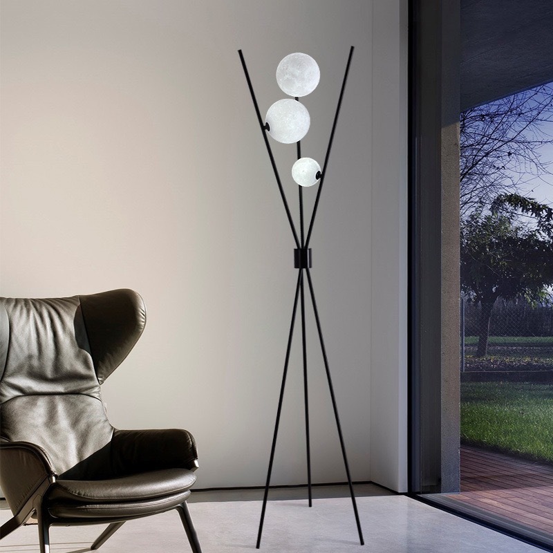 FL-004 Tripod Moon Floor Lamp - Floor or Table Version - Image 4