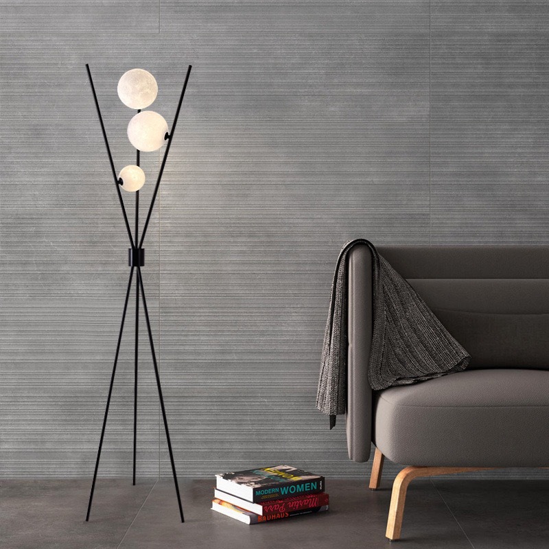 FL-004 Tripod Moon Floor Lamp - Floor or Table Version - Image 5