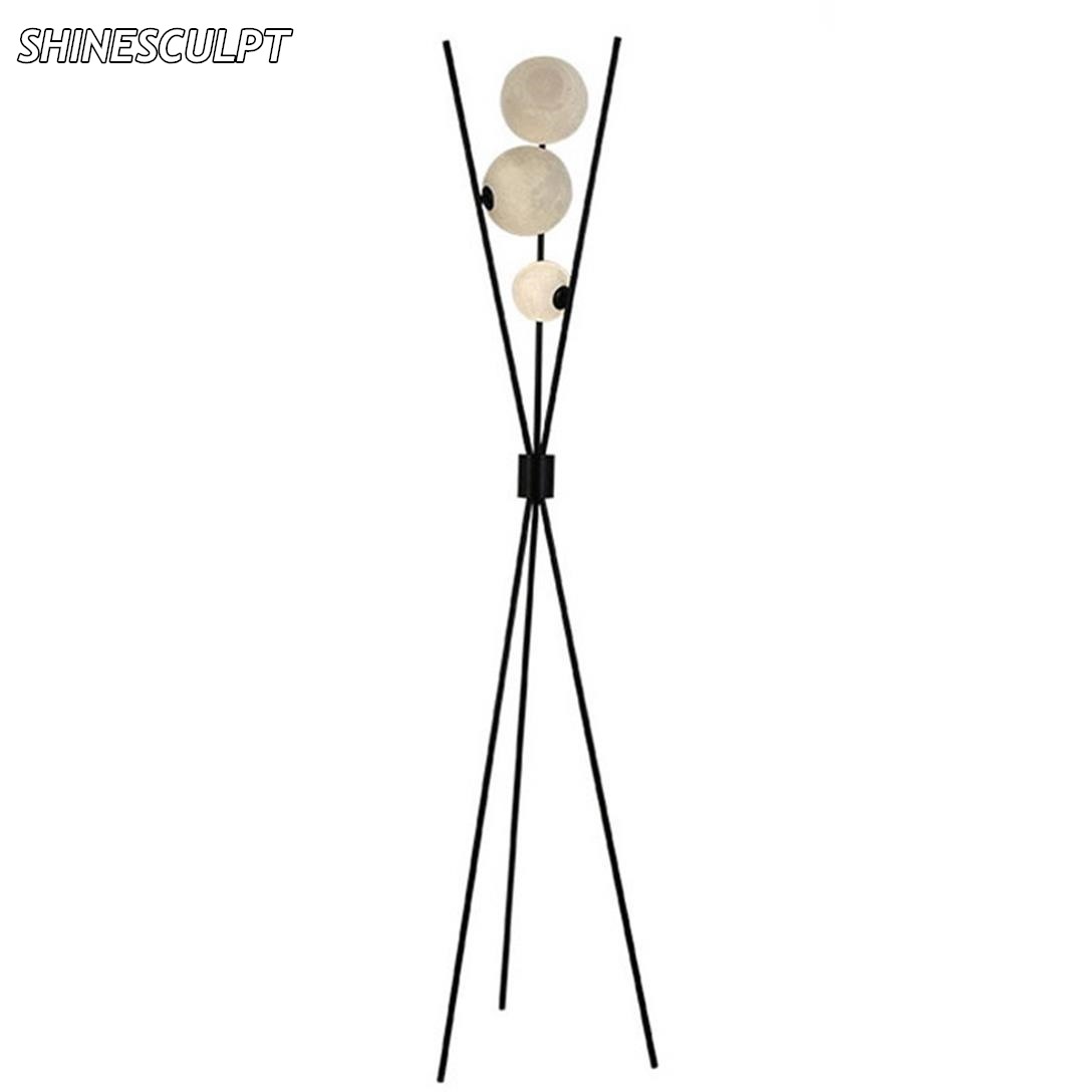FL-004 Tripod Moon Floor Lamp - Floor or Table Version - Image 2