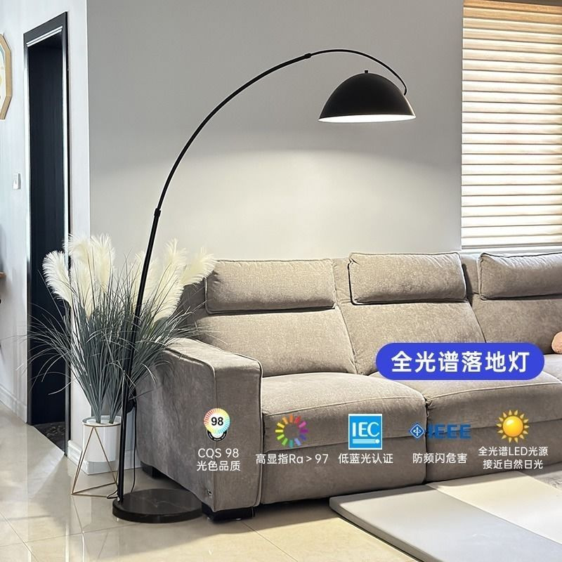 FL-008 Arc Floor Lamp with Marble Base - 3 Sizes - Image 3