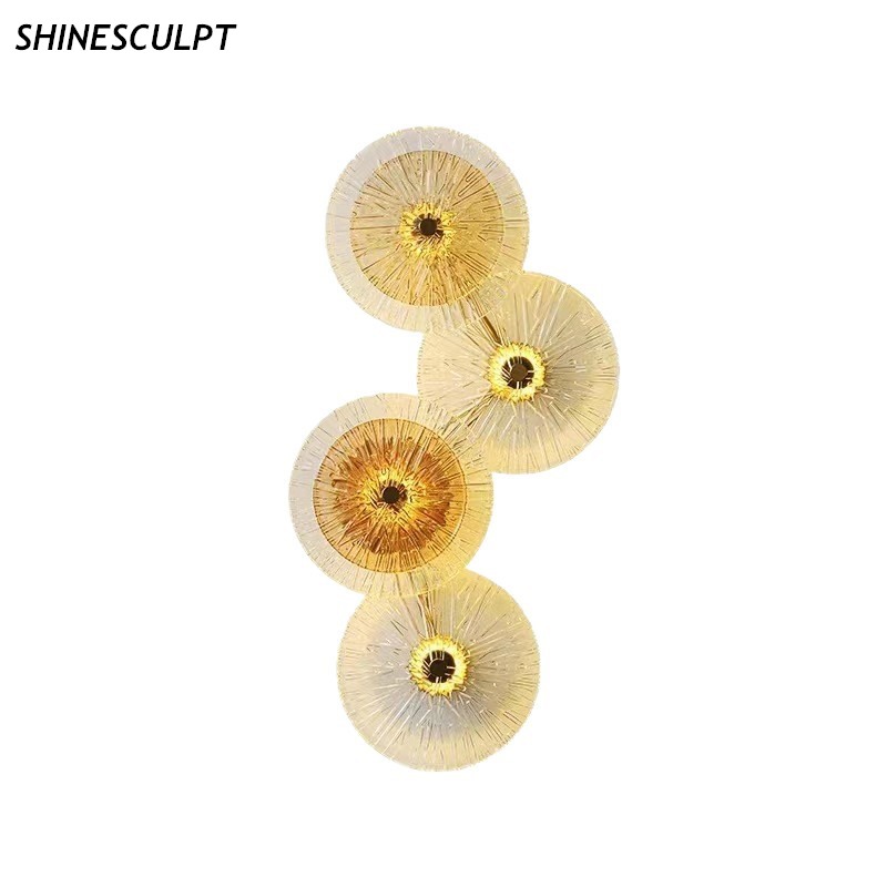 Flower Wall Light - Crystal Wall Lamp, 1 to 9 Heads