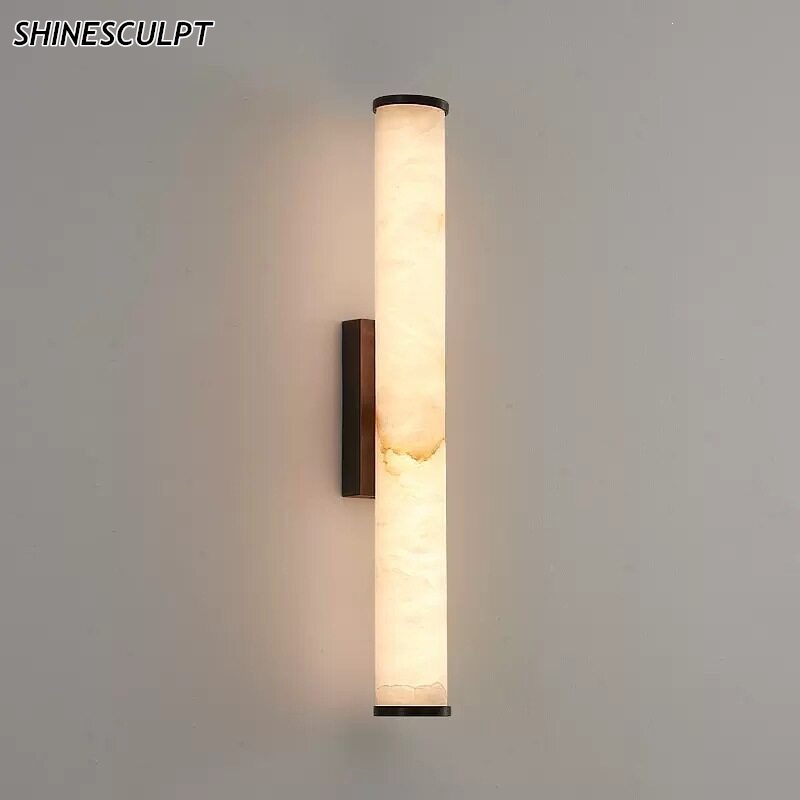Natural Marble Wall Light - Design 27 (Solid Copper), view 4