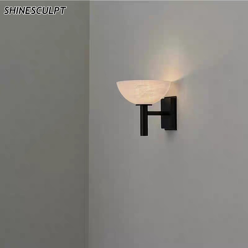 Natural Marble Wall Light - Designs 02 (Solid Copper), 06 (Gold), 06 (Black), view 3