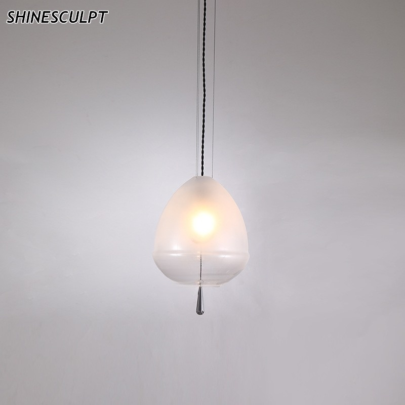 PL-010 Nordic Glass Pendant Light – Small Designer Hanging Lamp for Bedside and Bar - Image 5