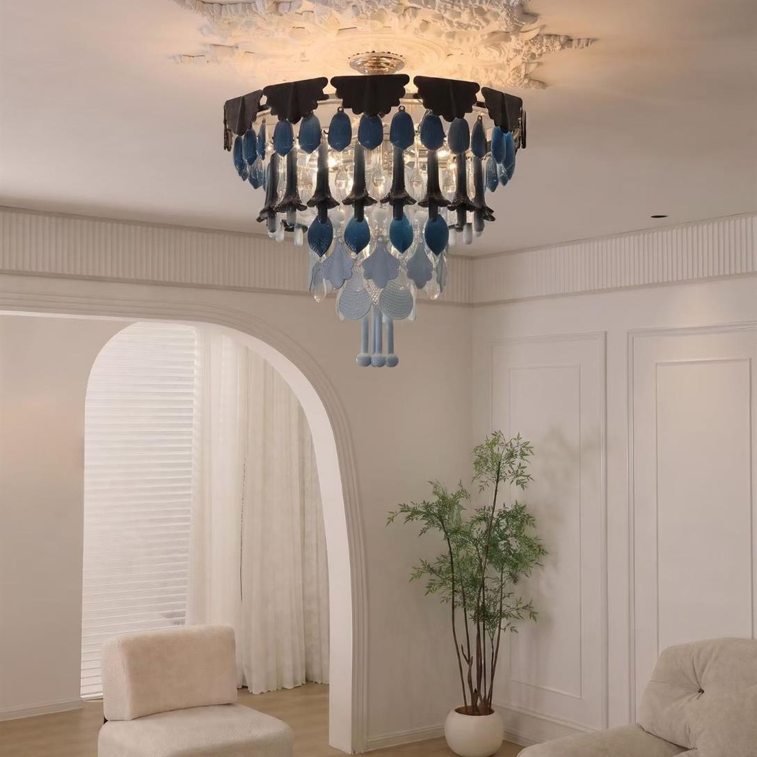CH-001 Hand-Glazed Ceramic Tiered Chandelier – Colourful Plates, D70–D140 cm, Made to Order - Image 11