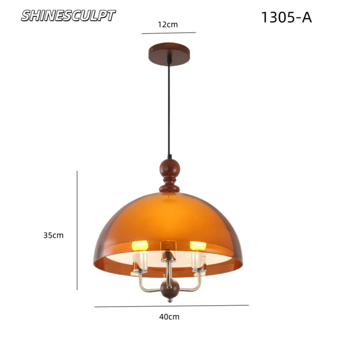 CL-005 Acrylic Ceiling Light – 3 x E27, D40 x H35 cm, Flush Mount, 110 / 220 V - Image 3